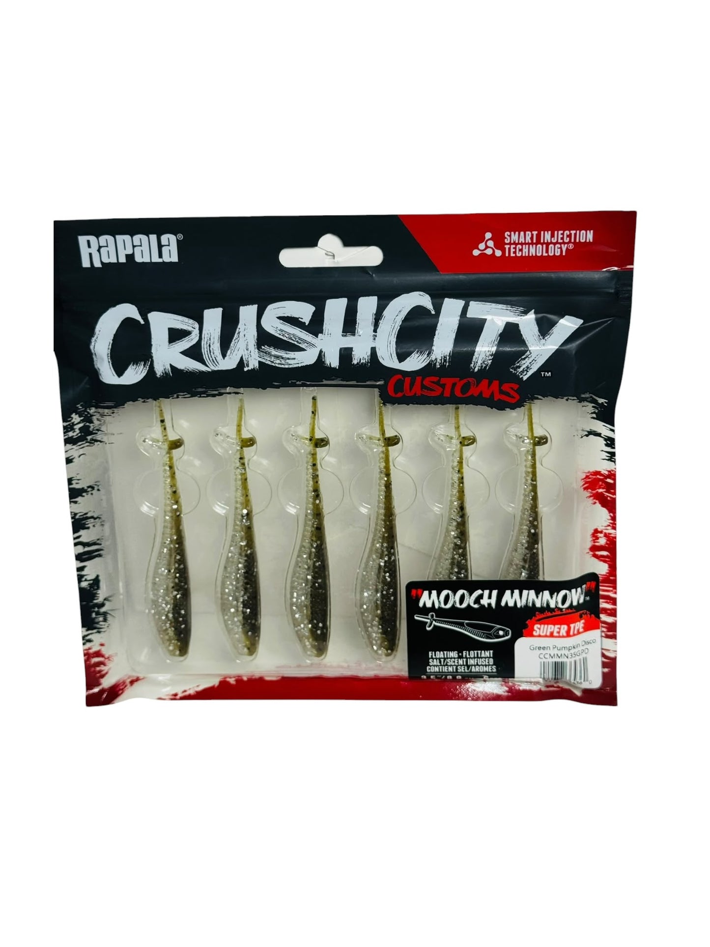 Rapala CrushCity Mooch Minnow fishing lures in retail packaging
