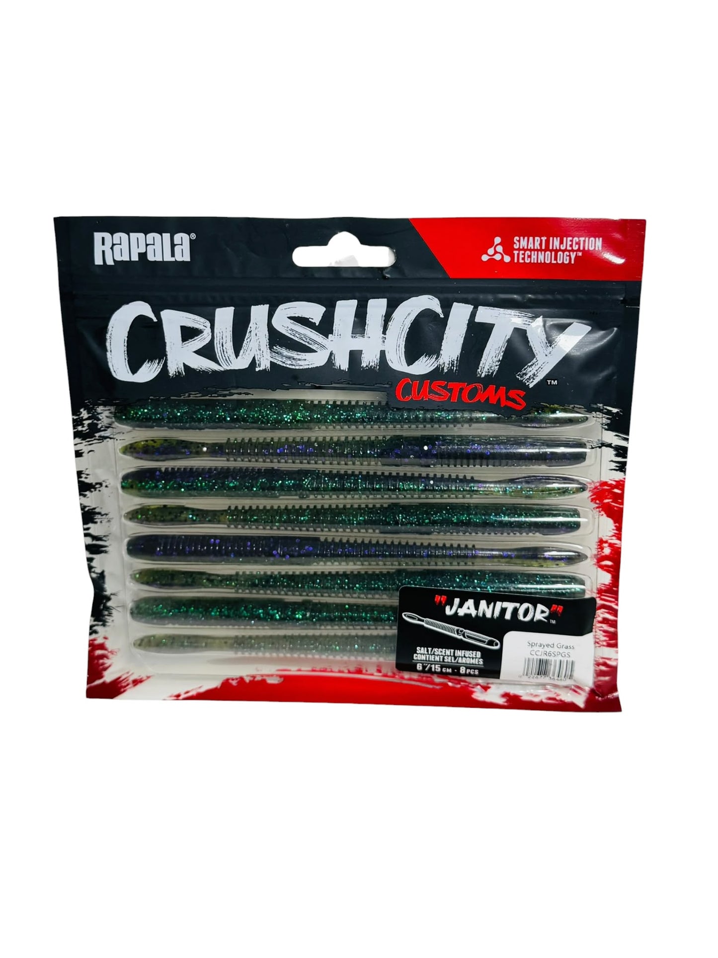 Rapala CrushCity Customs Janitor soft baits in original packaging