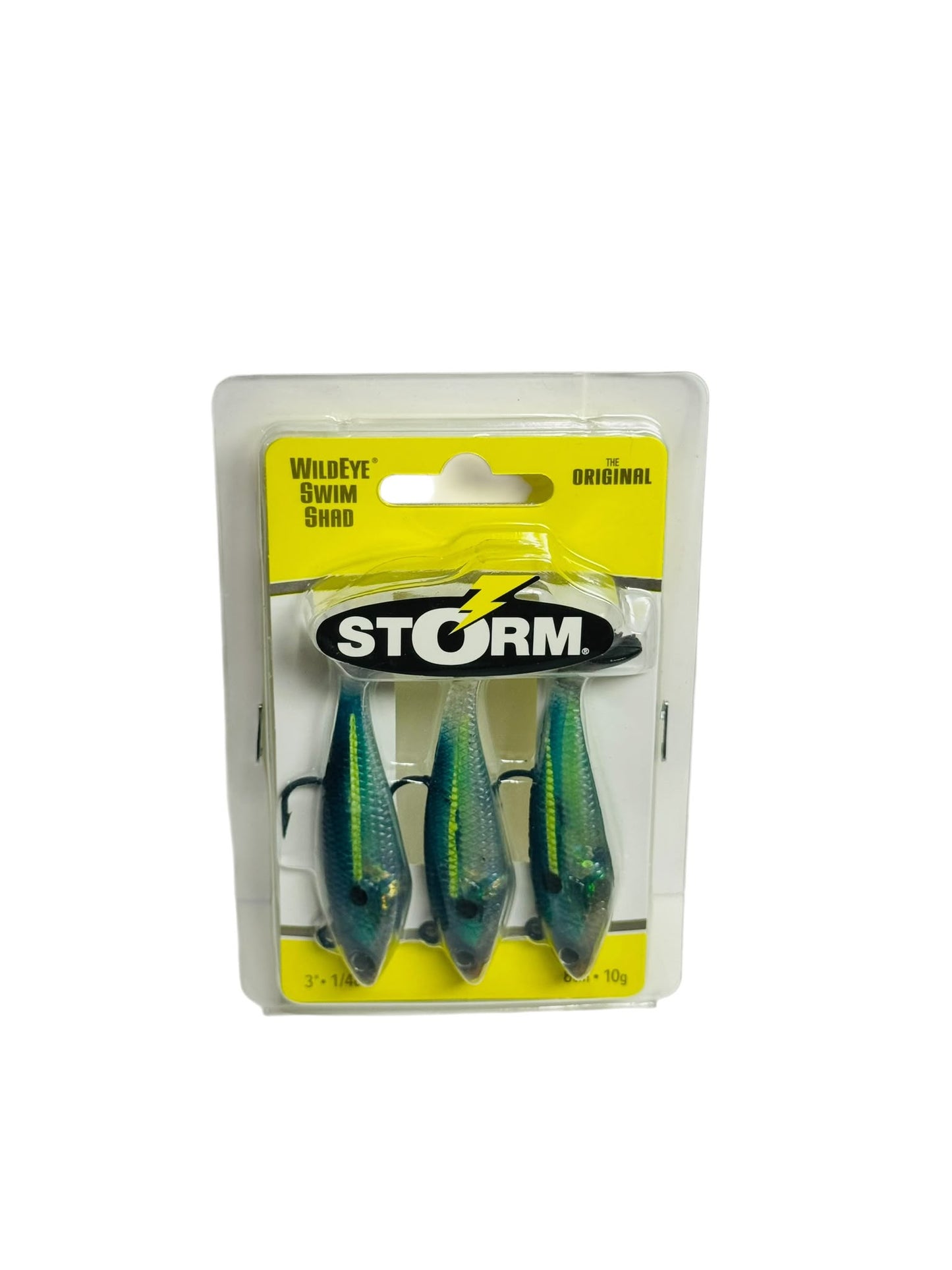 Storm Wildeye Swim Shad fishing lures triple pack in retail packaging