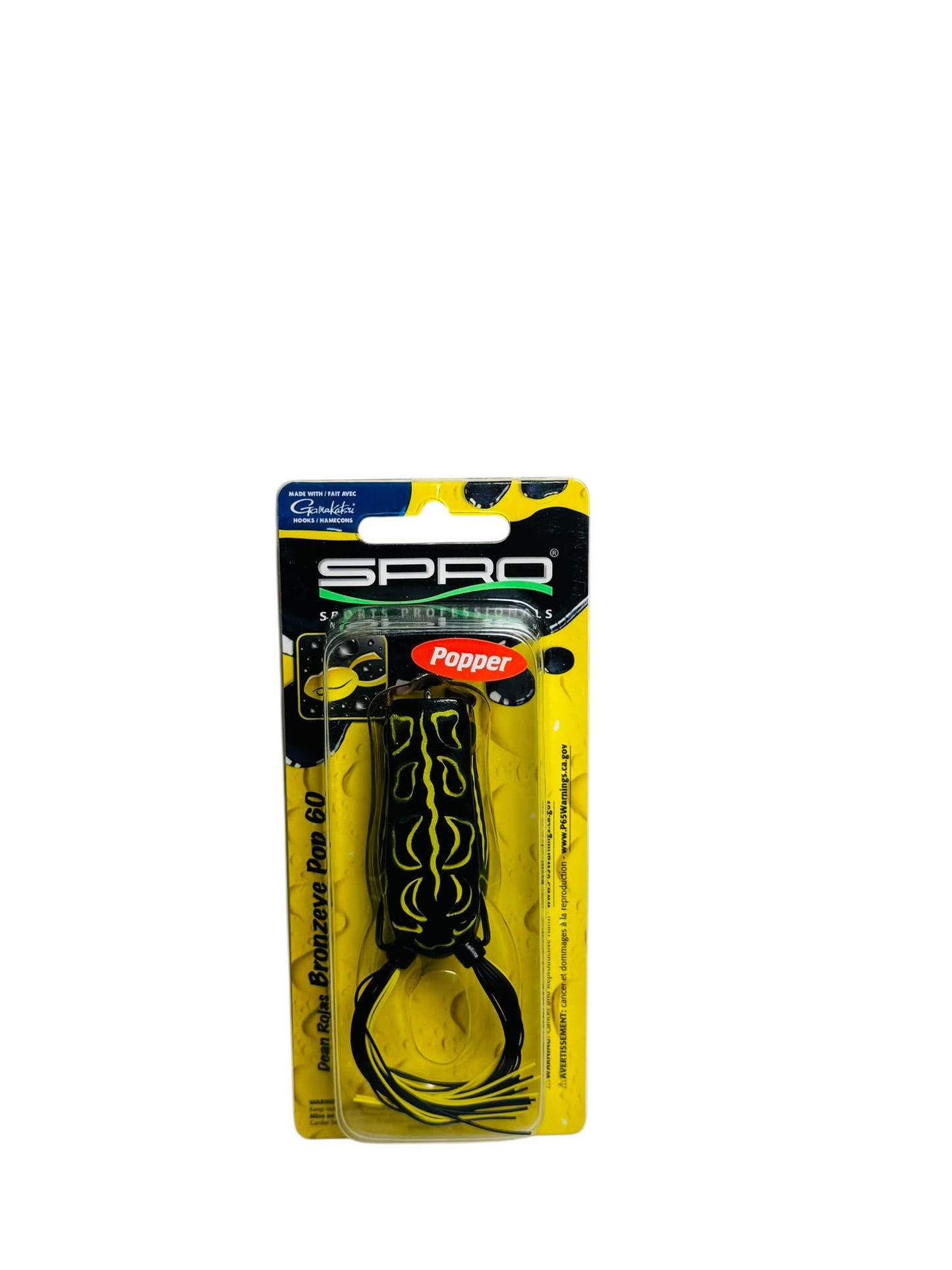 SPRO Dean Rojas Bronzeye Pop 60 Frog Lure in retail packaging
