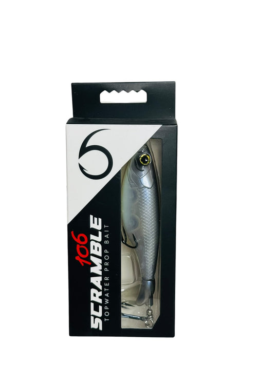 Scramble 106 Topwater Prop Bait in retail packaging