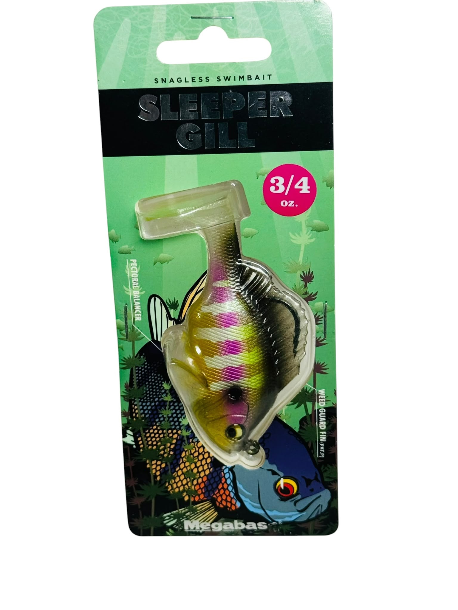 Megabass Sleeper Gill Snagless Swimbait in packaging