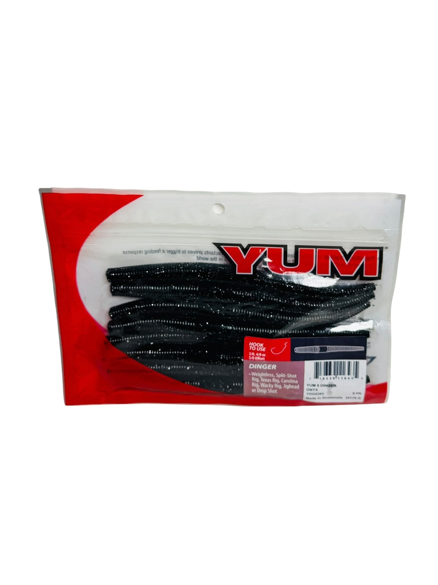 Pack of YUM Dinger soft plastic fishing lures