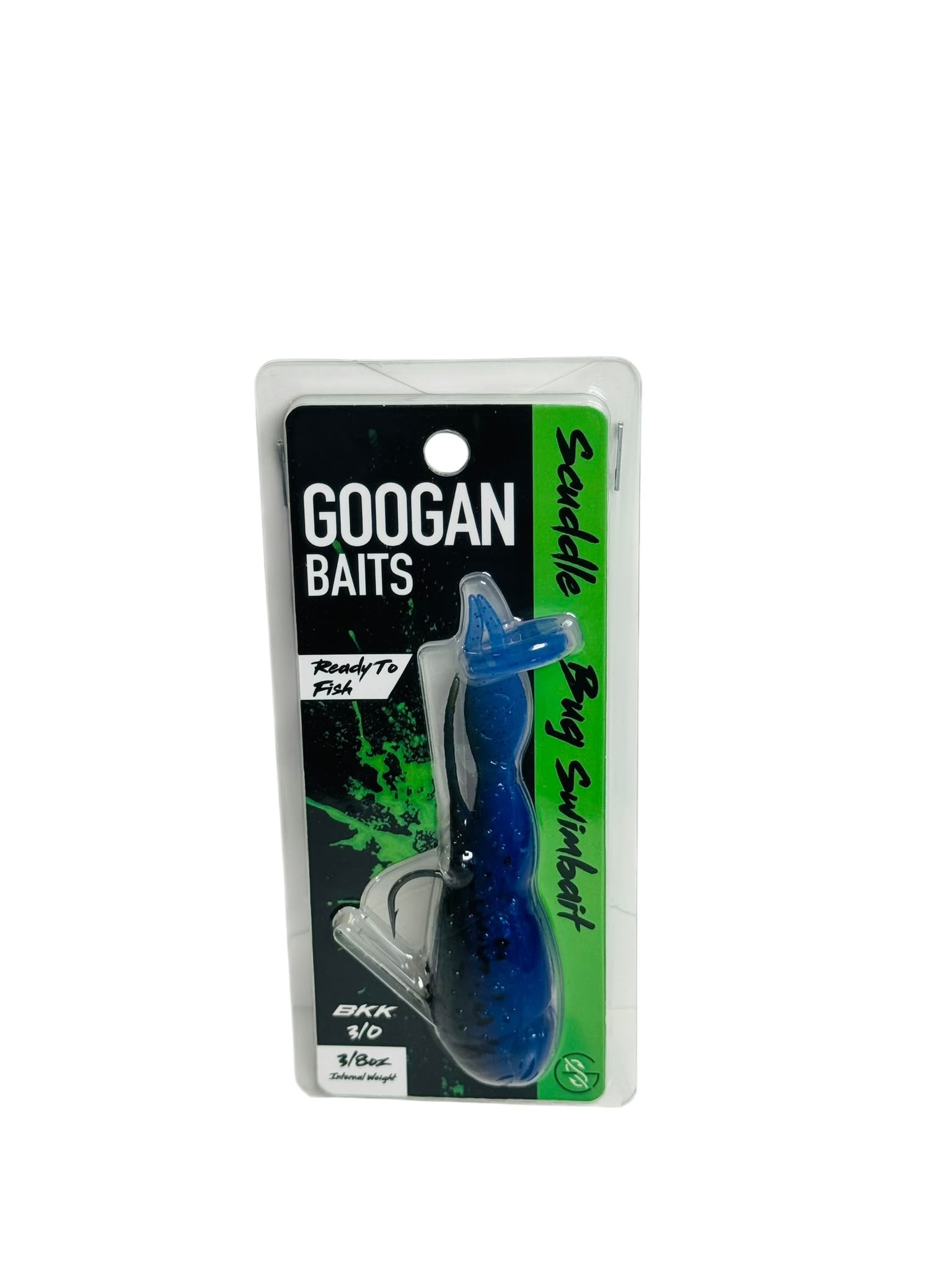 Googan Baits Saucy Bug Swimbait packaged fishing lure front view