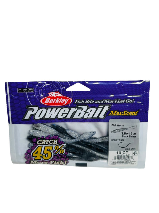 Berkley PowerBait MaxScent Flat Worm fishing lure package