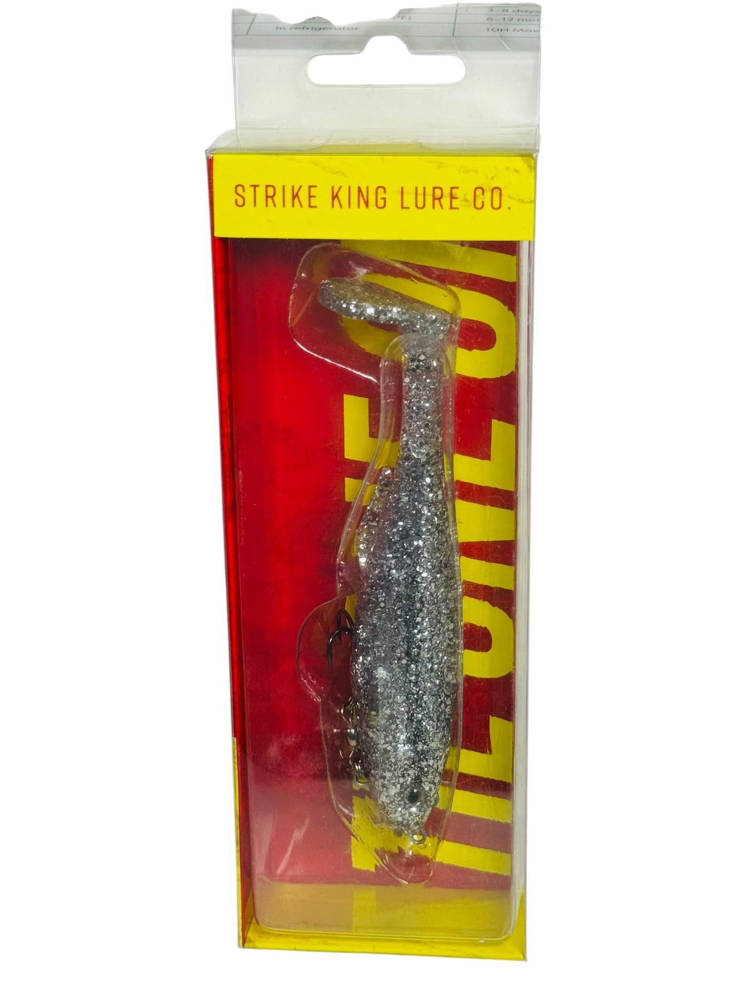 Strike King Lure Company packaged fishing lure with silver glitter finish