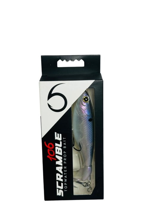 Scramble 106 Topwater Prop Bait in retail packaging