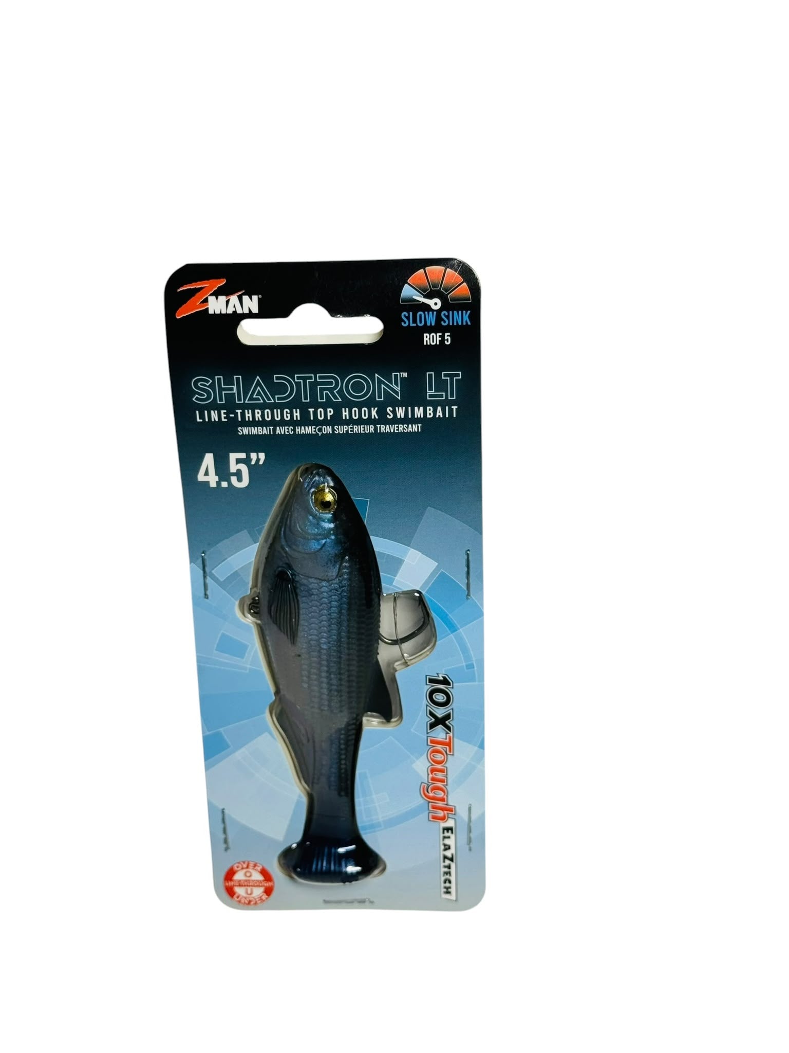 Z-Man Shadtron LT 4.5 inch swimbait lure in retail packaging