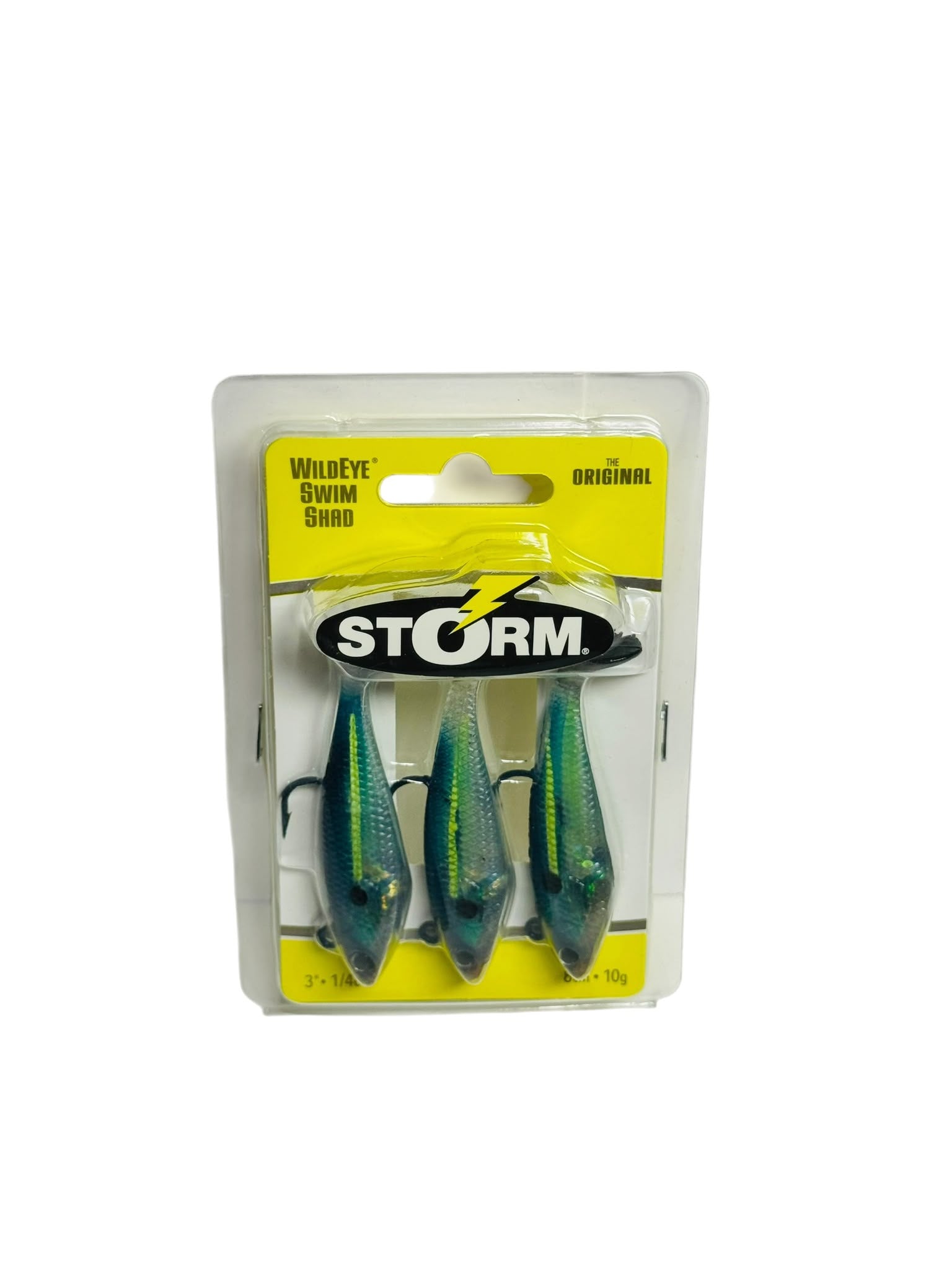 Storm Wildeye Swim Shad fishing lures triple pack in retail packaging
