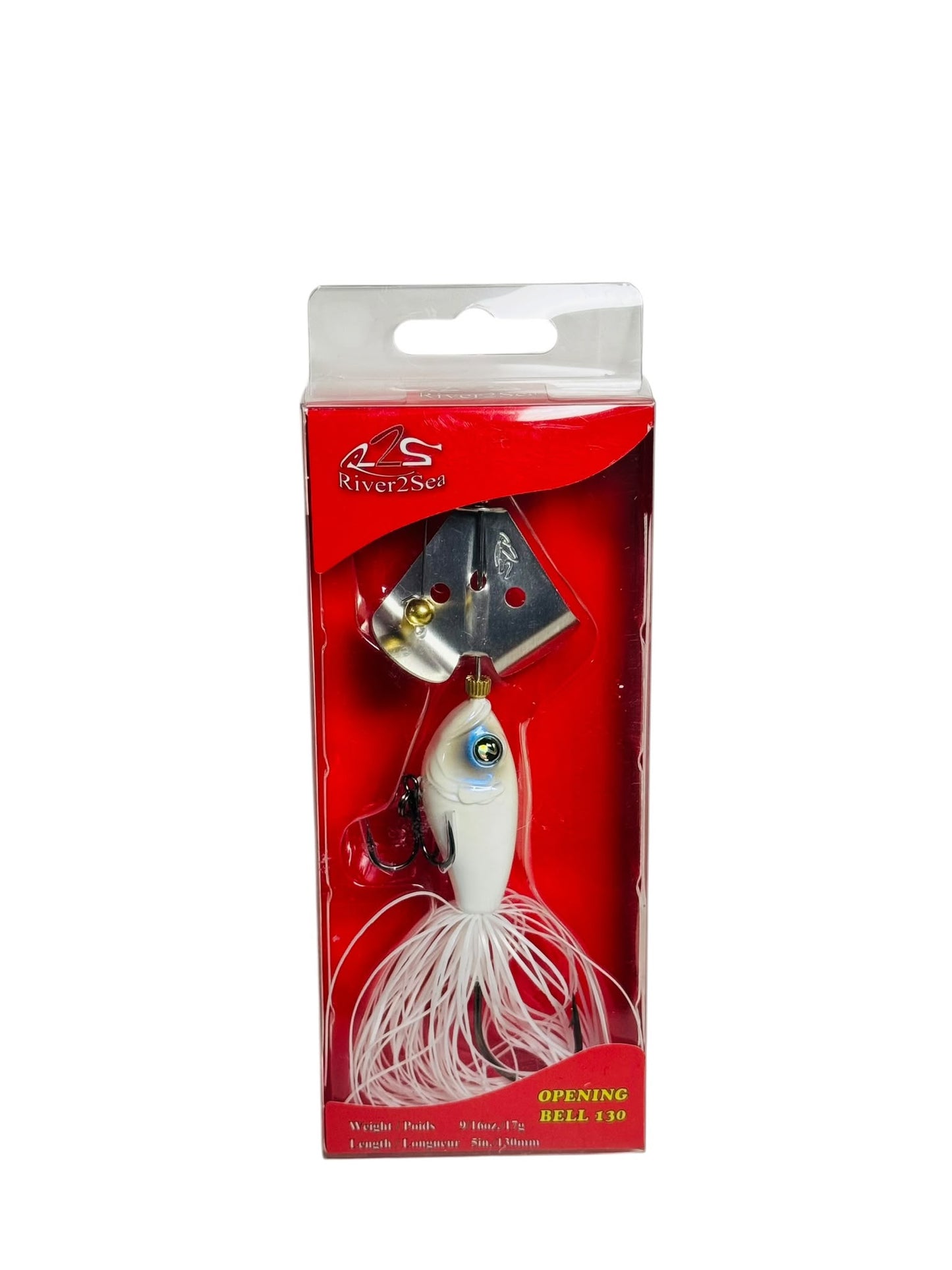 River2Sea Opening Bell 130 fishing lure in retail packaging