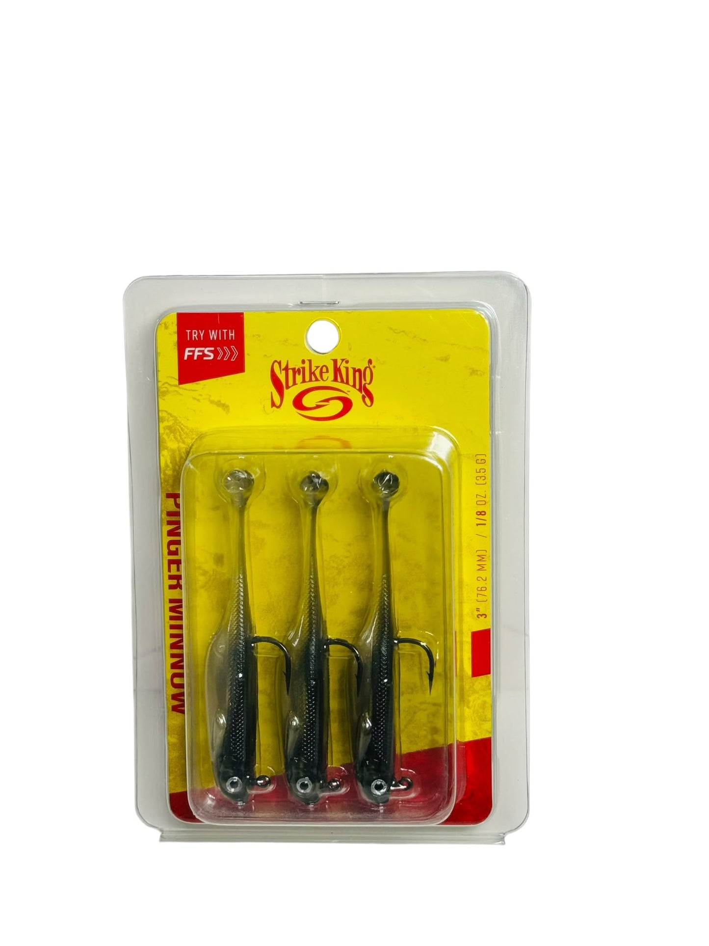 Strike King Pinger Minnow Fishing Lures pack of three in clear retail packaging